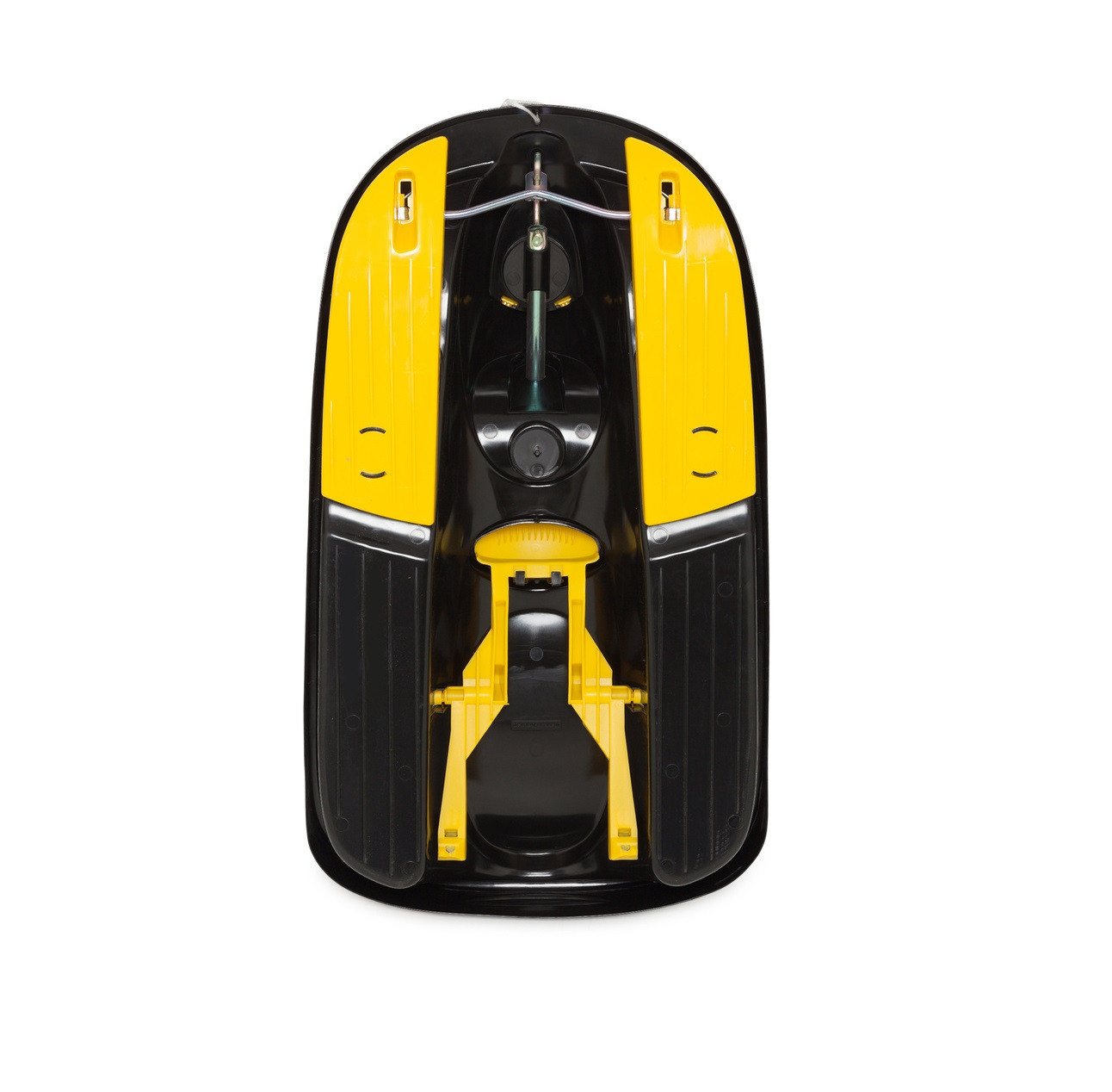 Hamax Lenkschlitten Lenkschlitten Sno Action, Schwarz/Gelb, ergonomischer Lenker, für rasante Abfahrten, hohe Stabilität, ideal für Winterspaß