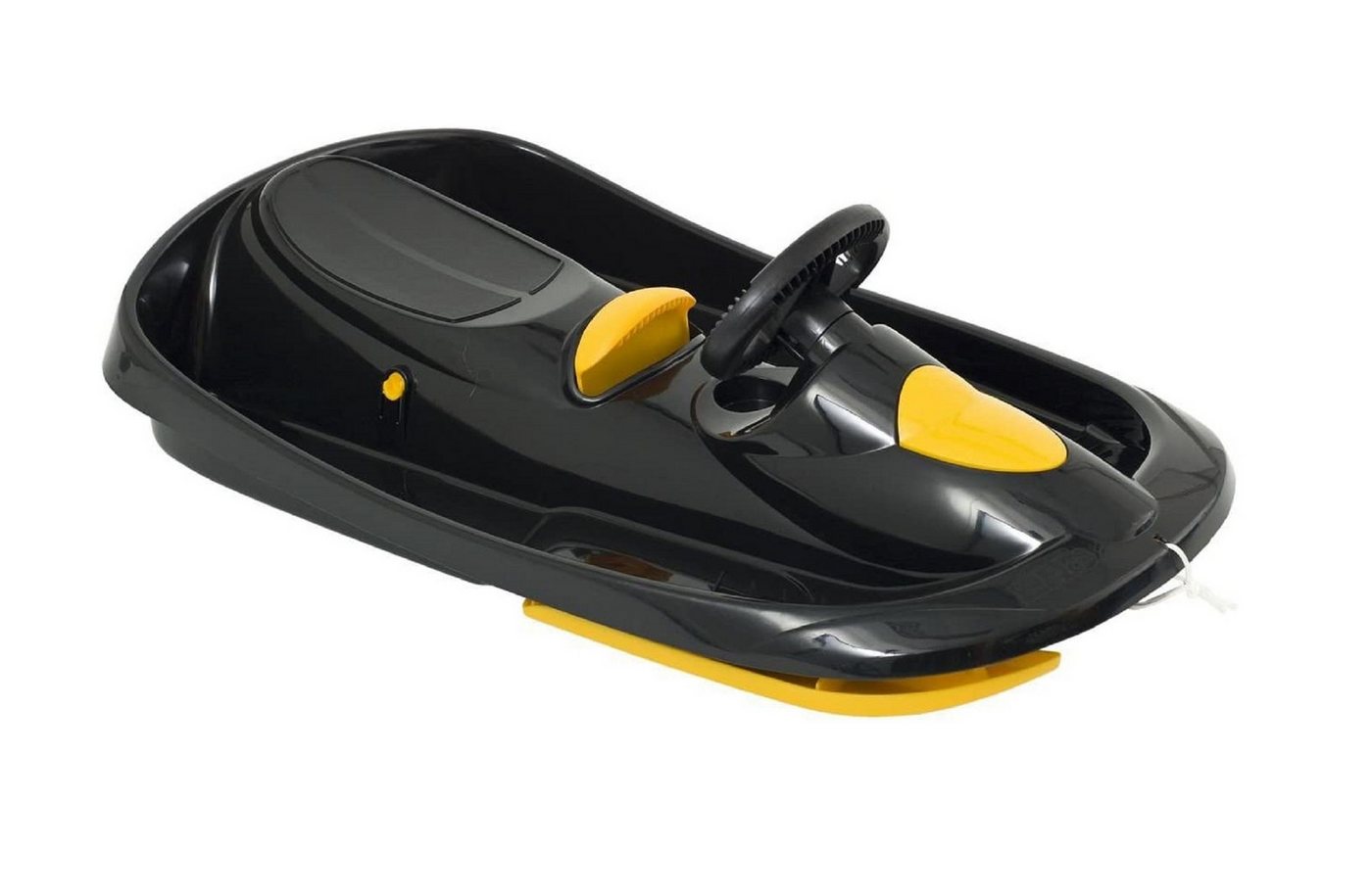 Hamax Lenkschlitten Lenkschlitten Sno Action, Schwarz/Gelb, ergonomischer Lenker, für rasante Abfahrten, hohe Stabilität, ideal für Winterspaß Bild 2