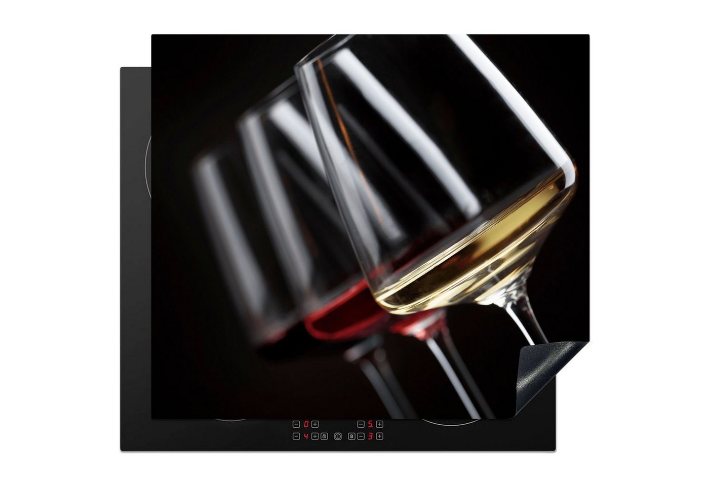 MuchoWow Herd-Abdeckplatte Weinglas - Wein - Alkohol, Vinyl, (1 tlg), Ceranfeldabdeckung Küche, Herdabdeckplatte Einteilig, 59x51 cm Bild 2