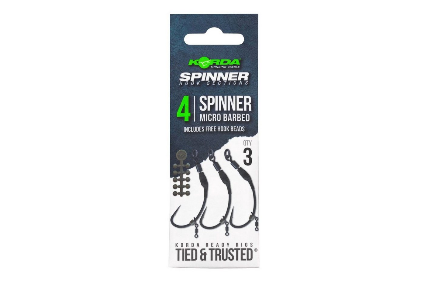 Korda Karpfenhaken Korda Spinner Hook Sections Spinner Barbless - 3 Karpfenhaken Bild 2