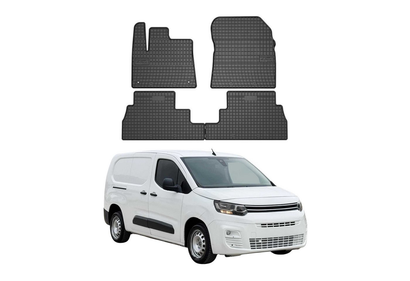 OMAC Auto-Fußmatten für Opel Combo 2018-2024 Gummimatten Schwarz 4 tlg (4 St), für Opel Combo 2018-2024 Opel Combo 2018-2024, Antirutsch,Wasserfest,Einfache Installation Bild 3