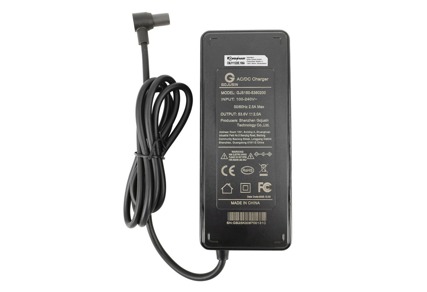 PowerSmart Batterie-Ladegerät (53,6V 2A für NAVEE GT5 Pro, GT5 Max, G5, G5 Pro, G5 Max) Bild 4