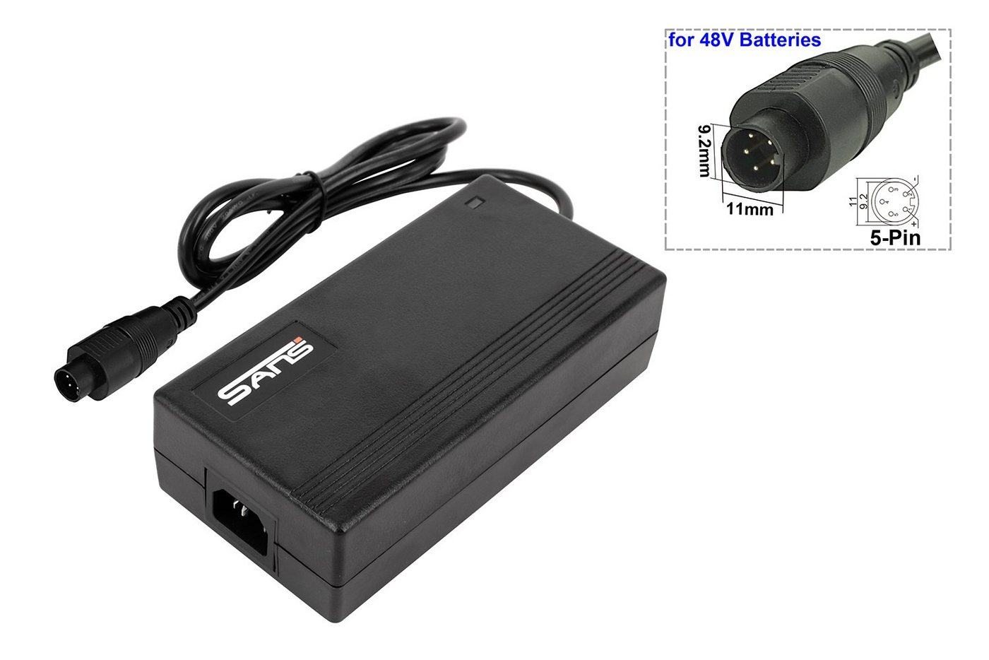 PowerSmart CAA111320E.502 Batterie-Ladegerät (für FISCHER E-Bike 48 V, 2 A passend zum Beispiel ETH 1606, EM 1608 uvm)