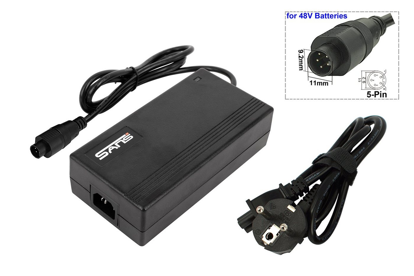 PowerSmart CAA111320E.502 Batterie-Ladegerät (für FISCHER E-Bike 48 V, 2 A passend zum Beispiel ETH 1606, EM 1608 uvm) Bild 2