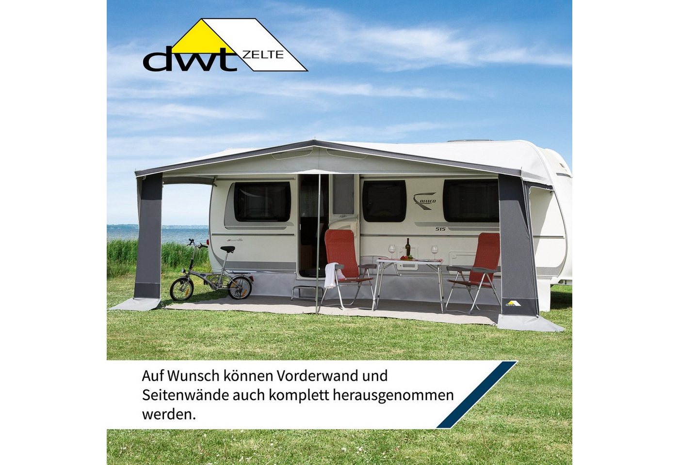 dwt Vorzelt Polo 240 inkl. 25 x 1 mm Gestänge ST, Gr. 10 (821-850 cm) Bild 4