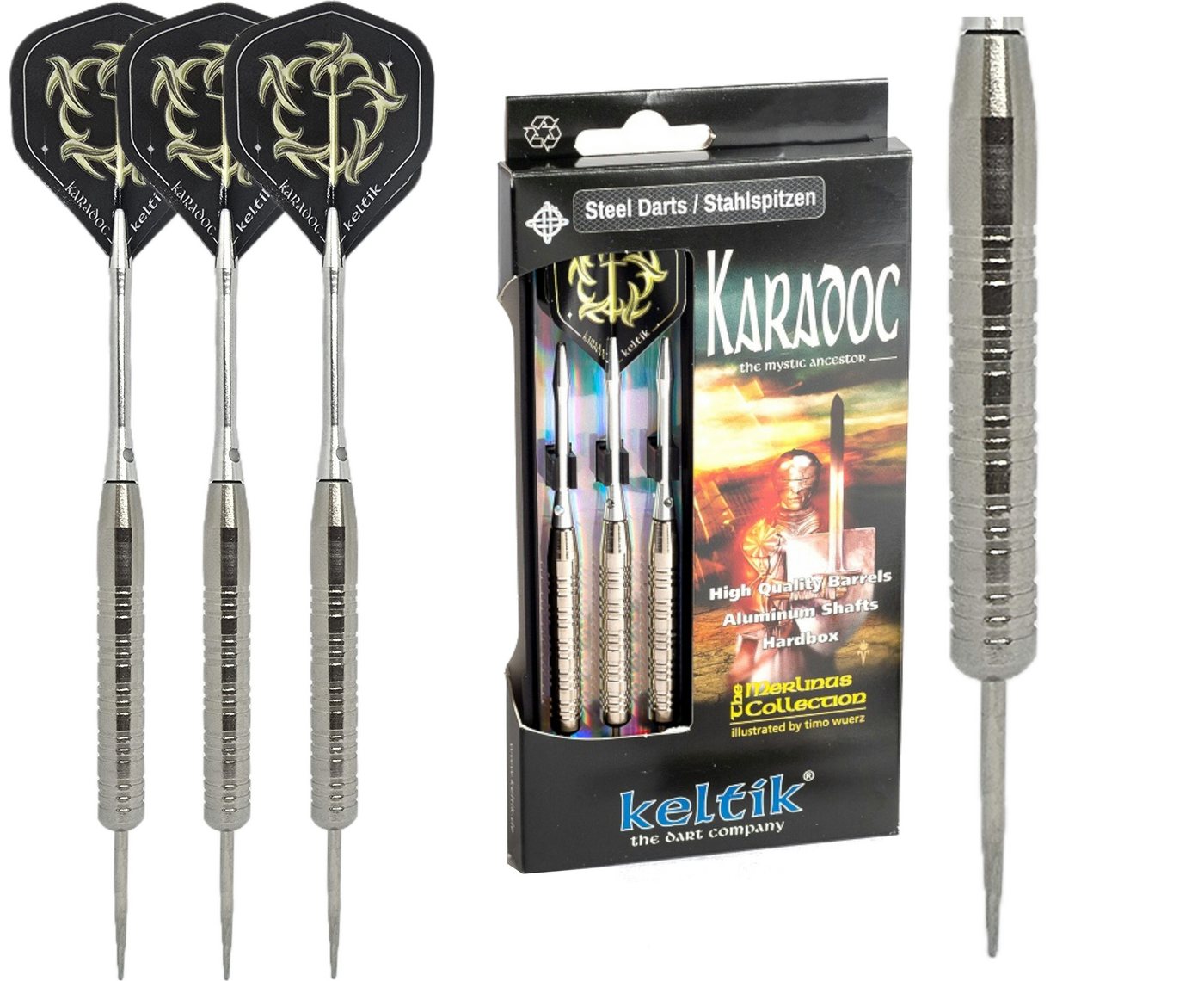 Keltik Dartpfeil Steeldart Steel Dart Pfeile Keltik Karadoc in 20g + 23g