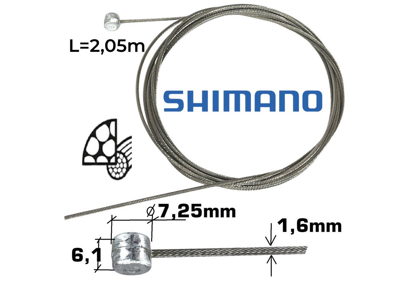 Shimano Felgenbremse Shimano Fahrrad Schaltausenhülle SP41 Felgen Bremse Außenhülle / Züge