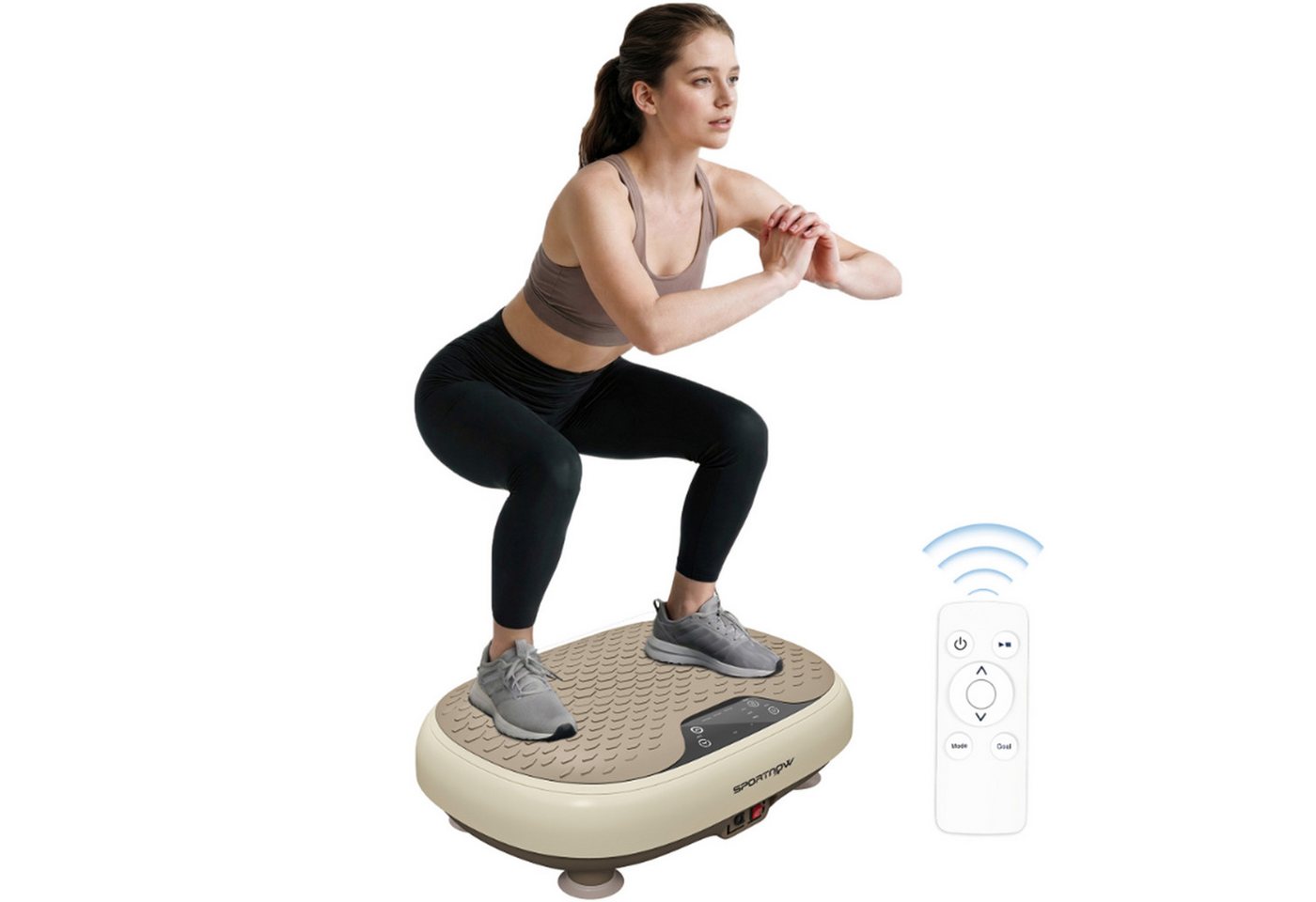 Luckice Vibrationsplatte Vibrationsplatte, Fitnessgerät, Home-Workout, Fettverbrennung, 500 W, 99 Intensitätsstufen, (1 tlg), LeiseKompaktRutschfestStabil