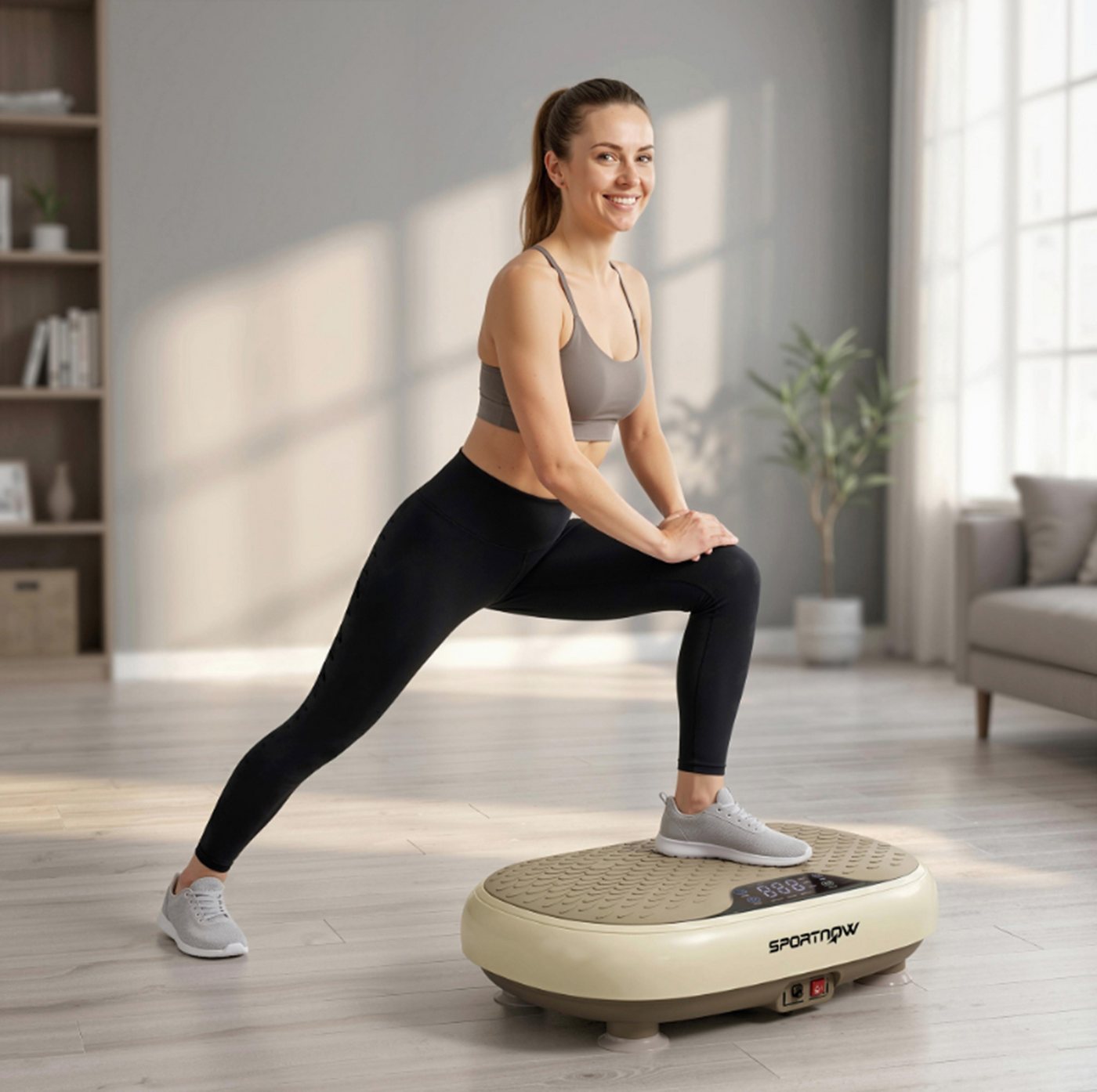 Luckice Vibrationsplatte Vibrationsplatte, Fitnessgerät, Home-Workout, Fettverbrennung, 500 W, 99 Intensitätsstufen, (1 tlg), LeiseKompaktRutschfestStabil Bild 4
