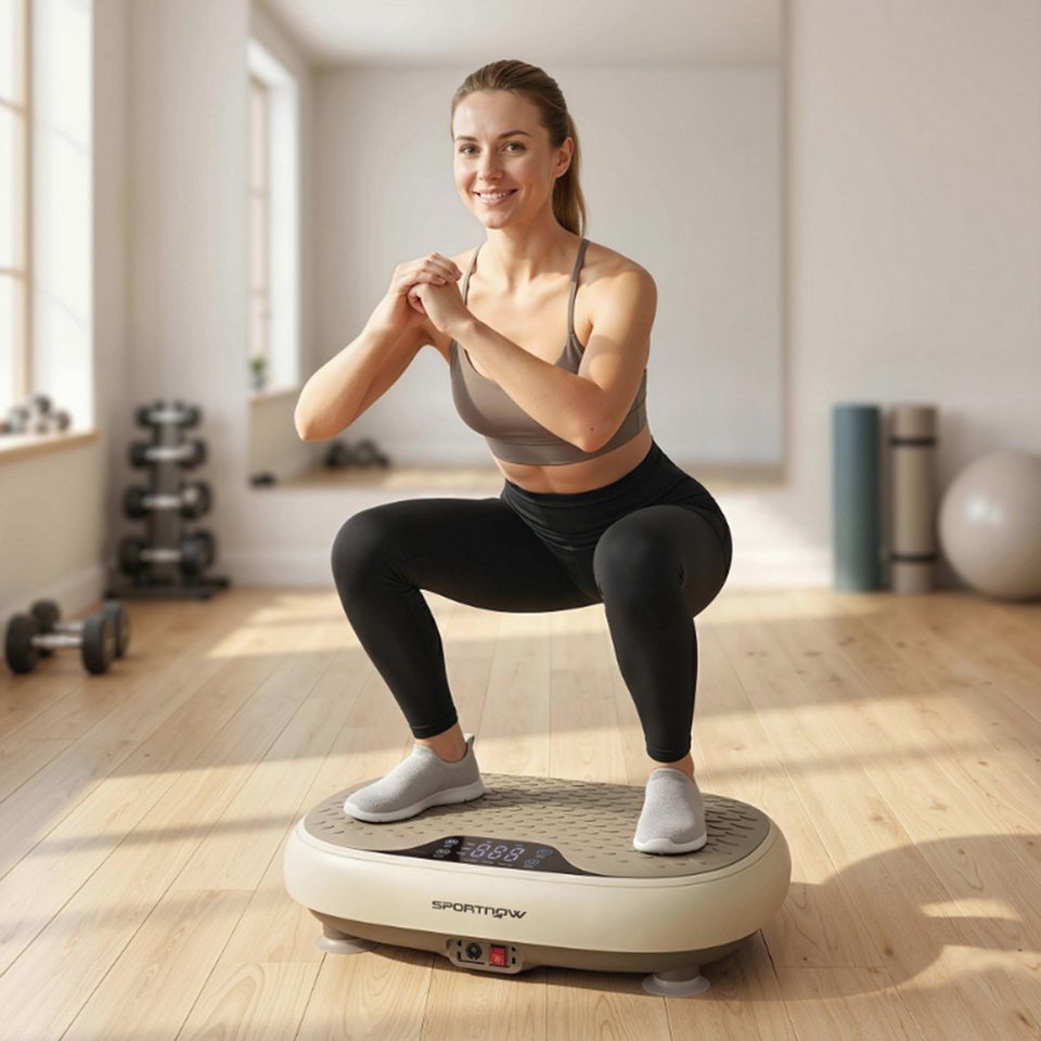 Luckice Vibrationsplatte Vibrationsplatte, Fitnessgerät, Home-Workout, Fettverbrennung, 500 W, 99 Intensitätsstufen, (1 tlg), LeiseKompaktRutschfestStabil Bild 5