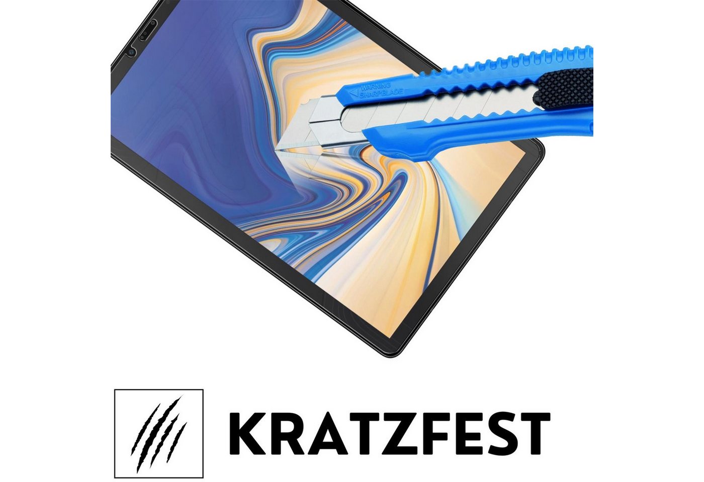 CoolGadget Schutzfolie Premium Tablet Panzer Schutzfolie für Samsung Galaxy Tab S7, (Display Reinigungs Set), Ultimativer Display Schutz Kristallklare Sicht Bild 2