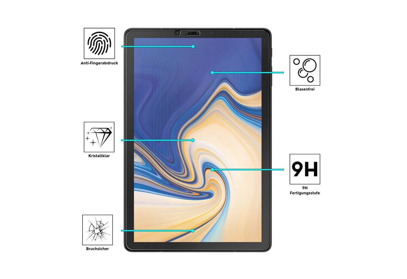 CoolGadget Schutzfolie Premium Tablet Panzer Schutzfolie für Huawei MatePad SE, (Display Reinigungs Set), Ultimativer Display Schutz Kristallklare Sicht