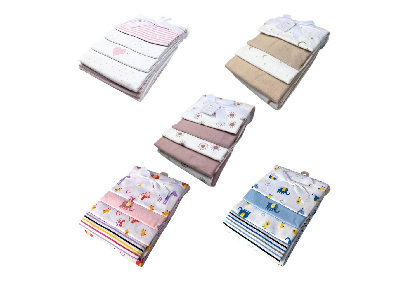VewoTex Spucktuch 4er Pack Moltontücher » Geschenkset » Baby Spucktuch, (Set, 4-tlg., 4 Stück), 76 x 76 cm » Baumwolle » leichte Decke & Stilltuch » Baby Starter-Set