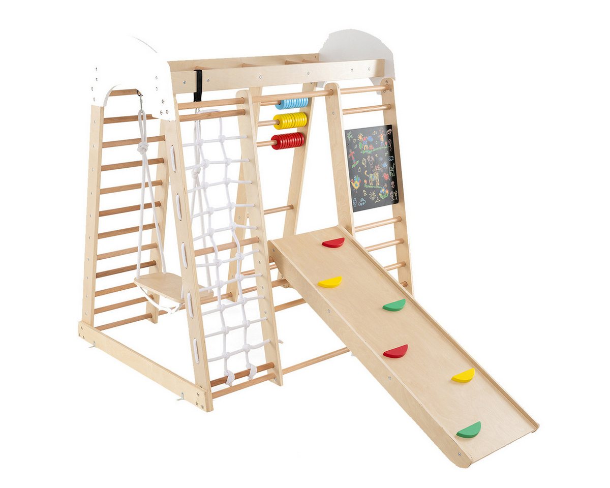 COSTWAY Klettergerüst, 8in1 Kletterdreieck & Kletternetz, Kinder Spielplatz Bild 2