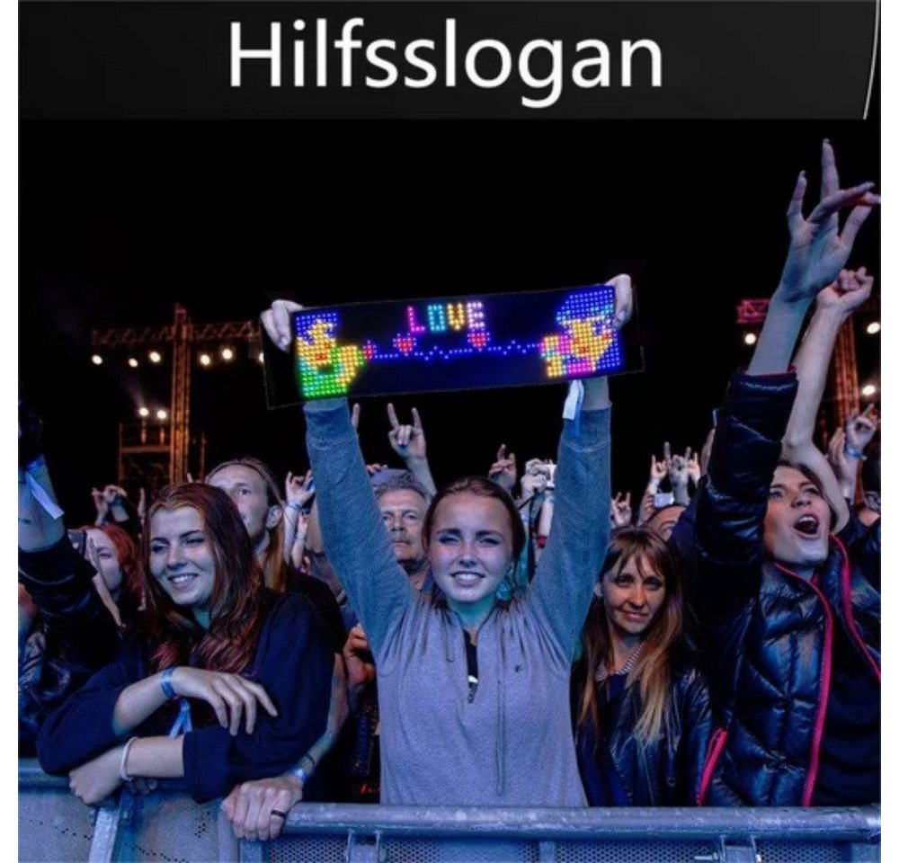Ophy Handleuchte Programmierbare LED-Handleuchte (RGB, vollfarbig), Lichtleiste als Billboard & Werbeanzeige – DIY-Anzeigetafel