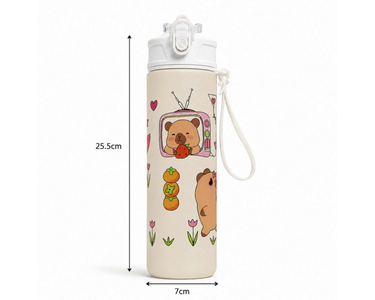 WS-Trend Trinkflasche Capibara Capybara Sportflasche Wasserflasche Trinkflasche Flasche, 800 ml Bild 3