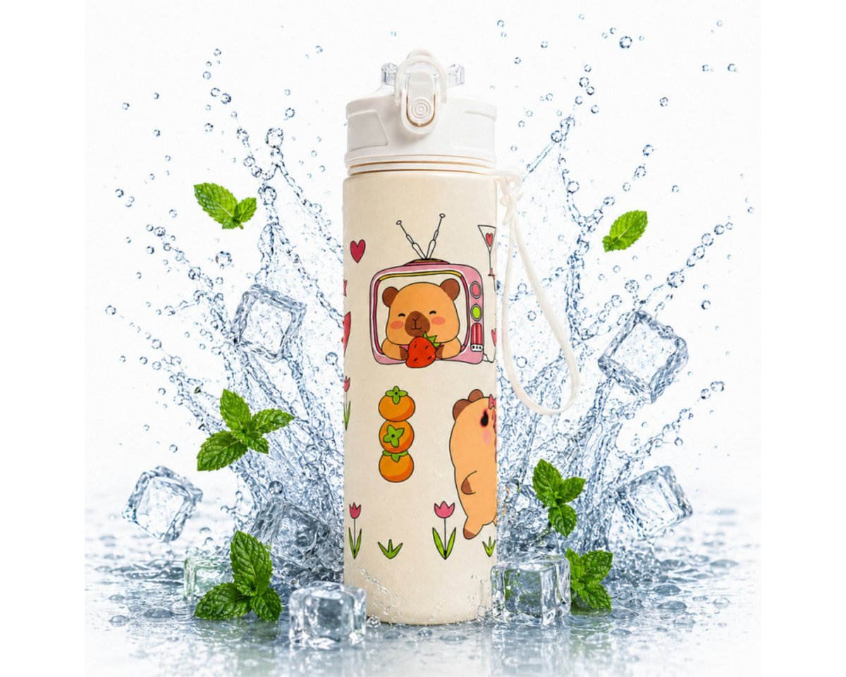 WS-Trend Trinkflasche Capibara Capybara Sportflasche Wasserflasche Trinkflasche Flasche, 800 ml Bild 4