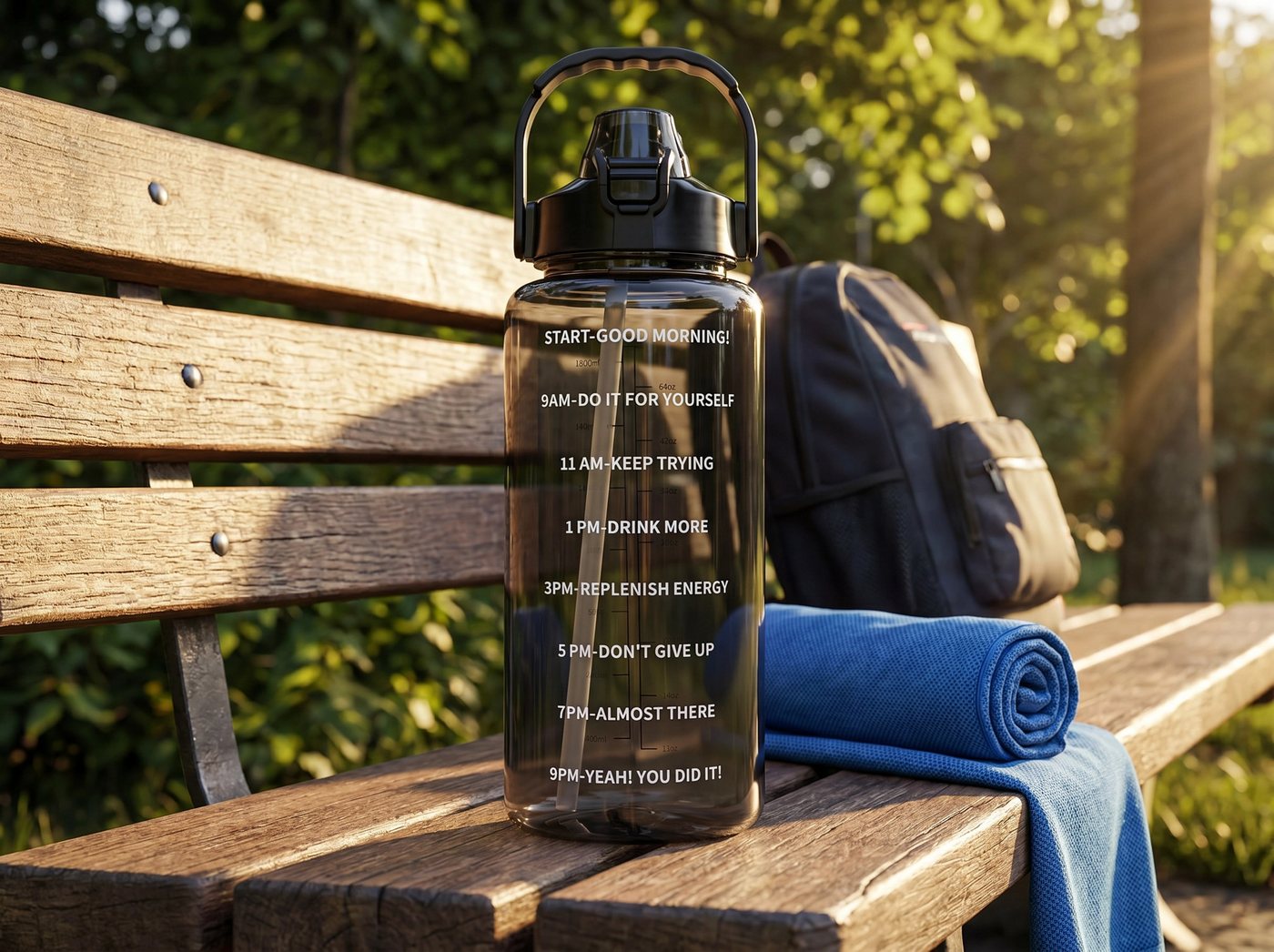 WS-Trend Trinkflasche Sportflasche Wasserflasche Trinkflasche Flasche XXL 2000 ml