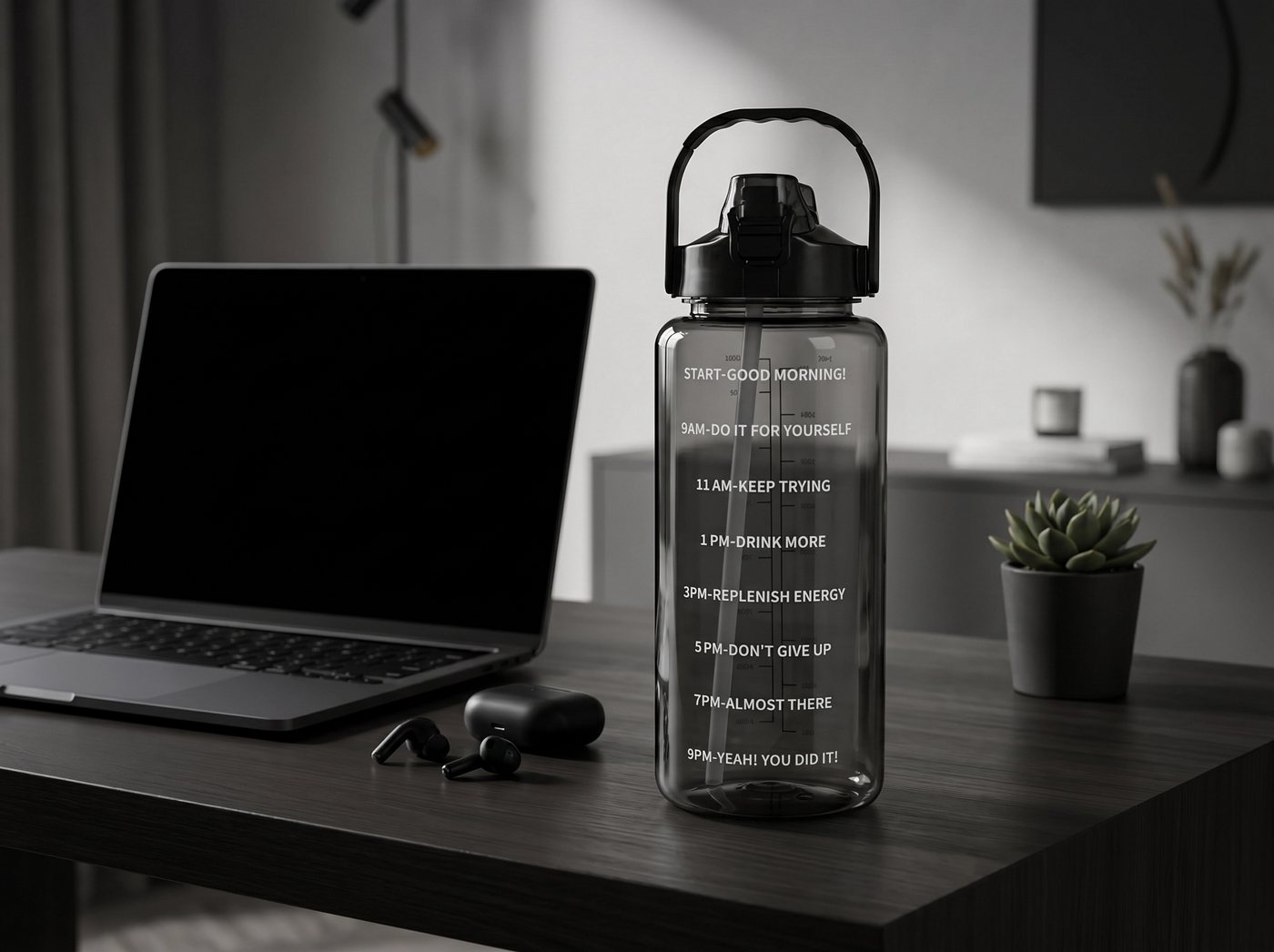 WS-Trend Trinkflasche Sportflasche Wasserflasche Trinkflasche Flasche XXL 2000 ml Bild 2
