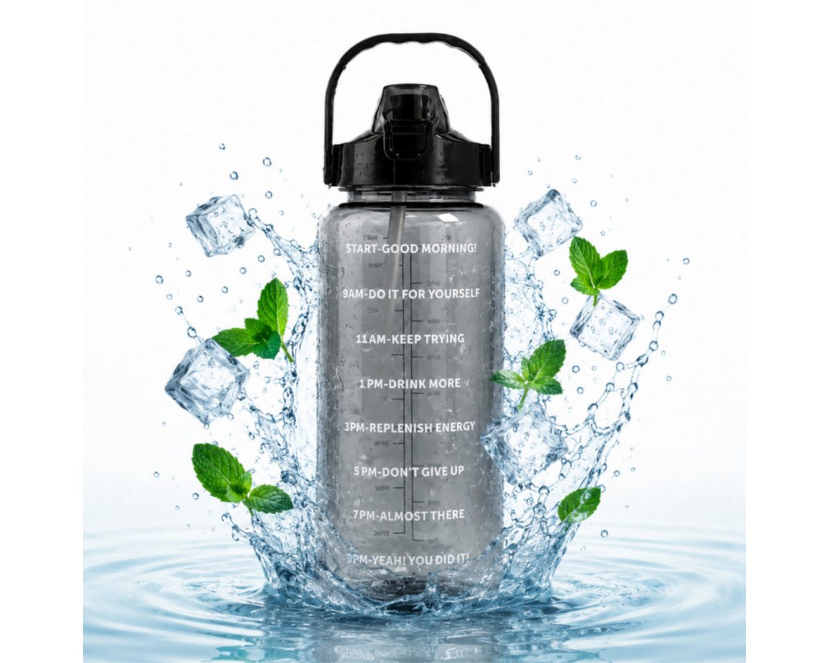 WS-Trend Trinkflasche Sportflasche Wasserflasche Trinkflasche Flasche XXL 2000 ml Bild 3