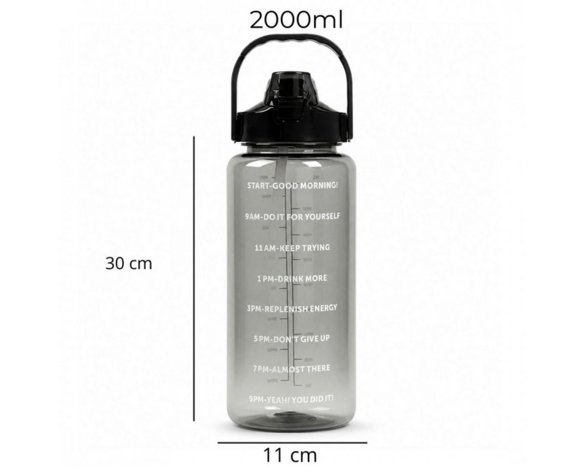 WS-Trend Trinkflasche Sportflasche Wasserflasche Trinkflasche Flasche XXL 2000 ml Bild 5