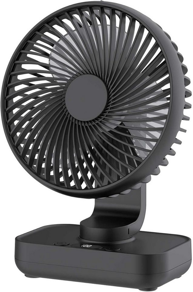 FELIXLEO Akku-Ventilator Tischventilator Leise USB Akku 4000mAh Oszillierend 4 Stufen Bild 3