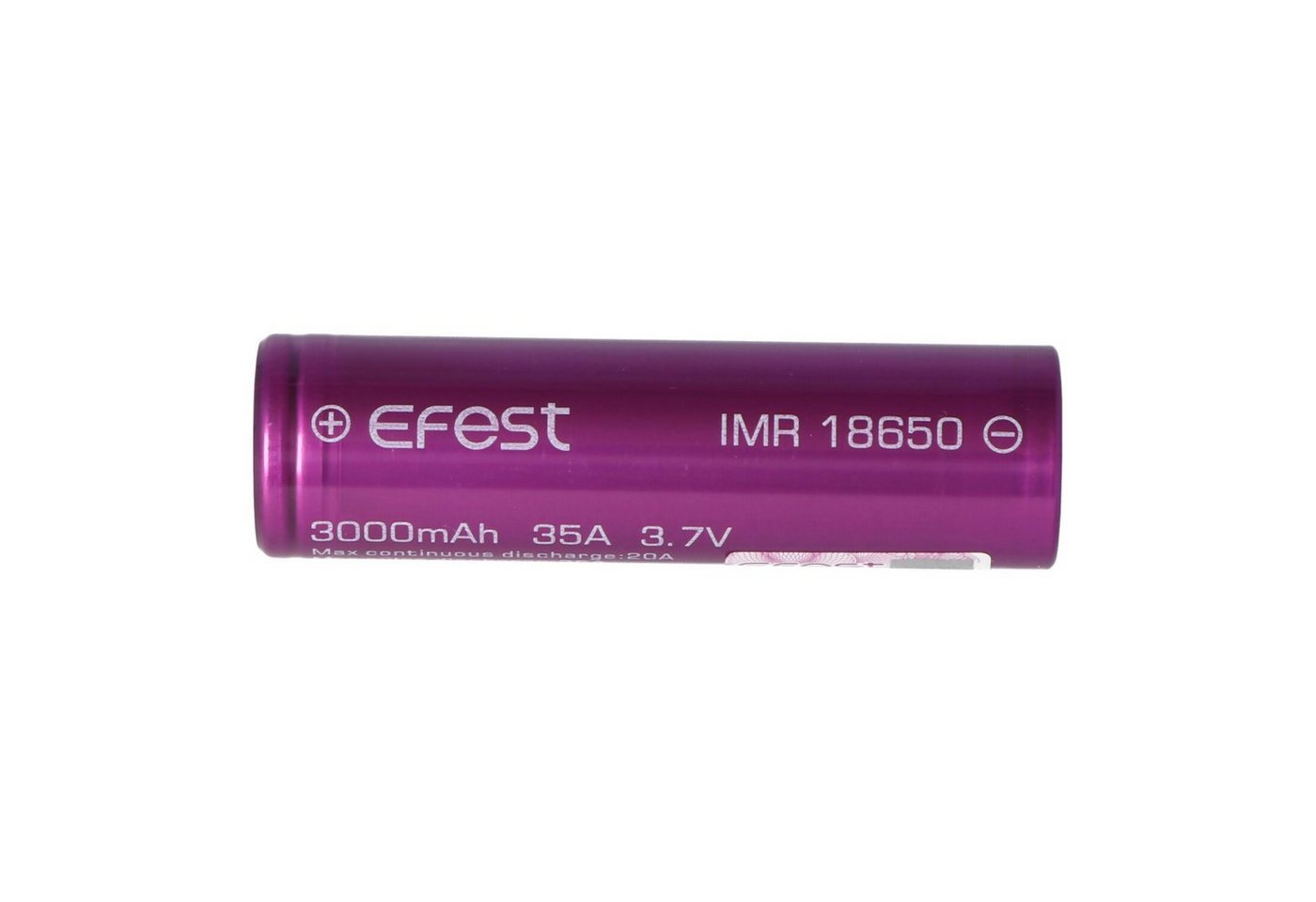 EFEST Efest Purple IMR 18650 3000mAh 3,6V - 3,7V min. 2900mAh typ. 3000mAh Akku 3000 mAh (3,7 V) Bild 4