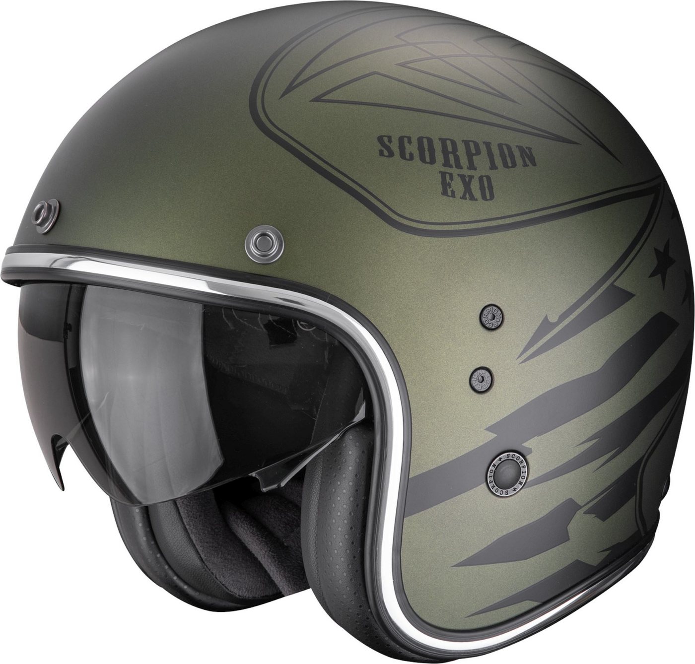 Scorpion Exo Motorradhelm Belfast Evo Dawg Jethelm, Vorbereitet Für Kommunikationssystem,geeignet Brillenträger,integ