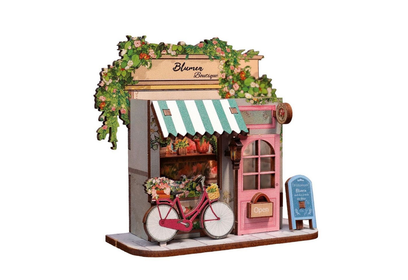 Lesezeichen Mini Book Nook DIY Bücherecke Blumenladen