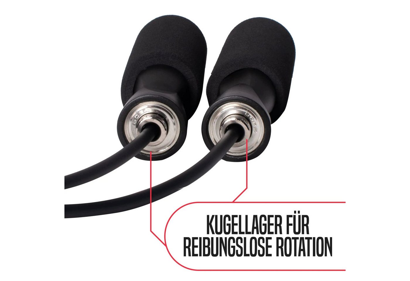 Sport-Knight® Springseil Springseil Schaumstoff, Länge 273cm, verstellbar & ergonomisch Bild 3