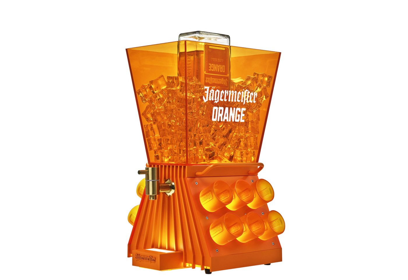 Jägermeister Getränkespender Jägermeister Orange Table Tap Maschine mit Shotspender & LED Beleuch Bild 2