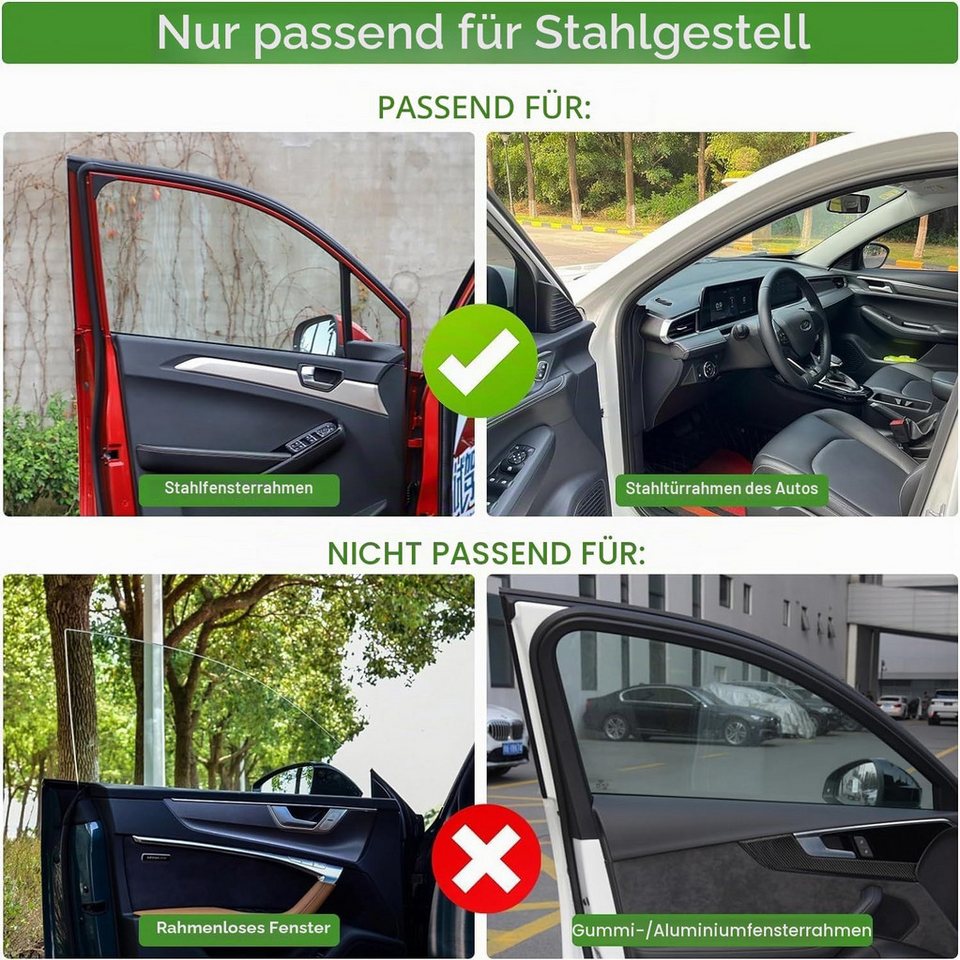 FELIXLEO Autosonnenschutz Sonnenschutz Auto Seitenscheibe, Magnetisch Sichtschutz Vorhang Bild 2