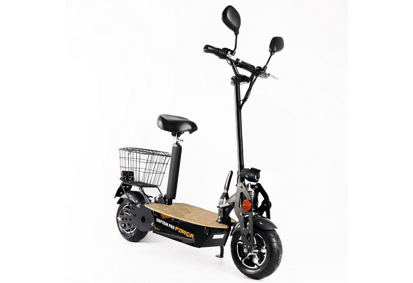 Forca E-Scooter Captain Pro Elektro-Scooter bis 50 km/h Topspeed - 40AH Lithium Akku, 50,00 km/h, (Set, Captain Pro 2000W 50km/h 40AH LithiumAkku)