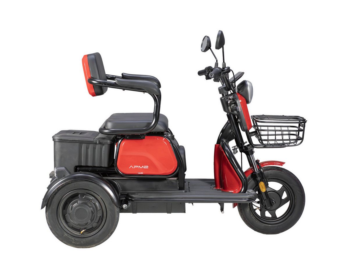 Volta E-Motorroller Volta APM 2 Elektro Seniorenmobil Dreirad E-Roller Senioren-Roller, 1000 W, 25 km/h, Mit Korb ca. 36km Reichweite, Blei-Gel Akku, 3-Gänge, COC