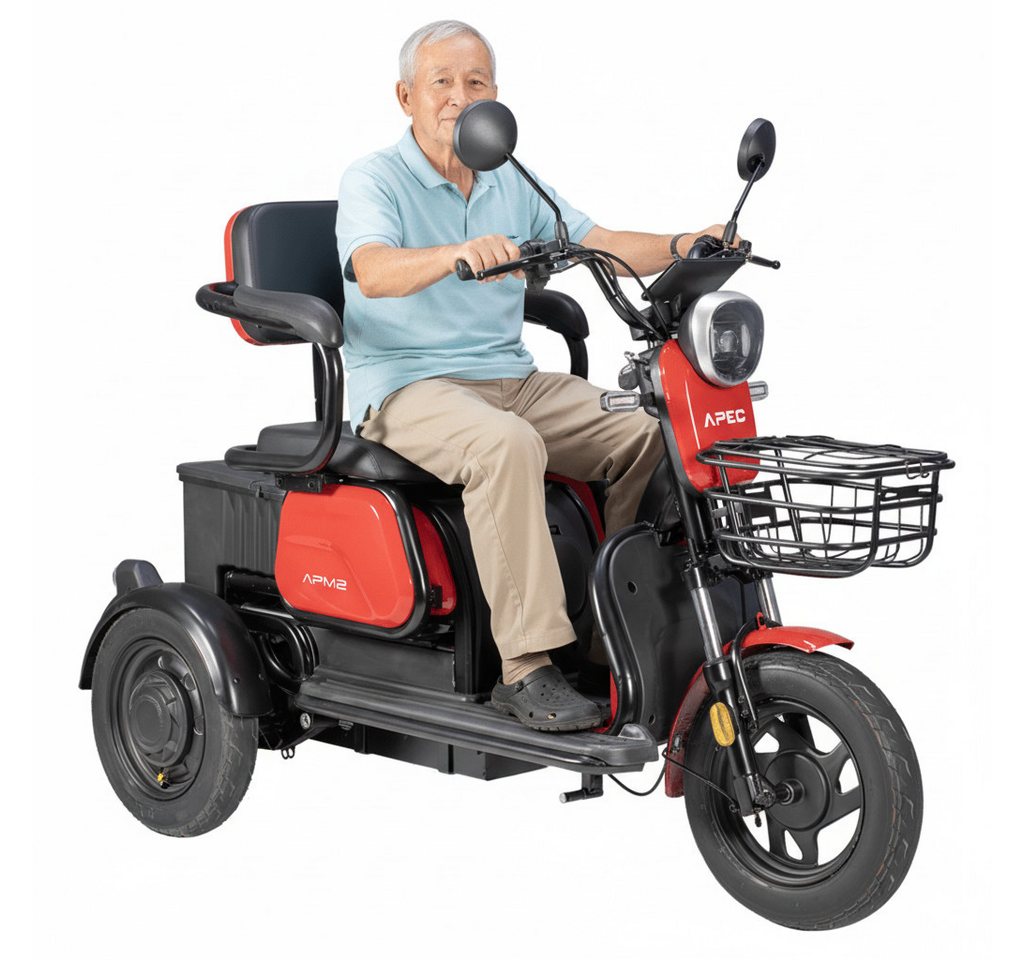 Volta E-Motorroller Volta APM 2 Elektro Seniorenmobil Dreirad E-Roller Senioren-Roller, 1000 W, 25 km/h, Mit Korb ca. 36km Reichweite, Blei-Gel Akku, 3-Gänge, COC Bild 2