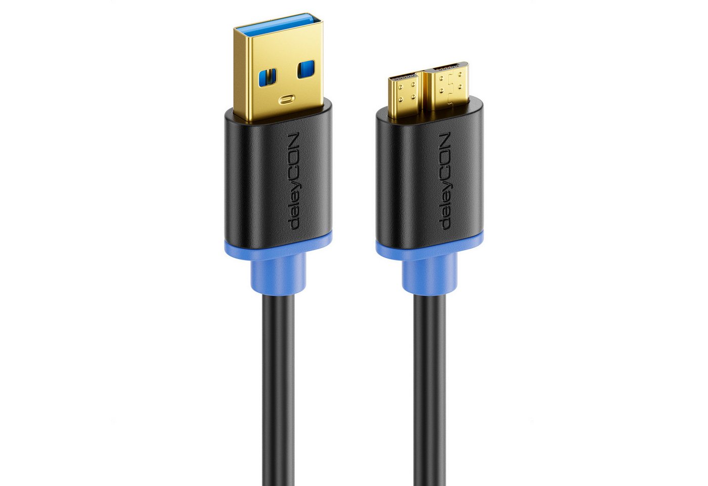deleyCON deleyCON 0,30m Micro USB 3.0 Datenkabel USB A-Stecker zu Micro USB-Kabel Bild 2