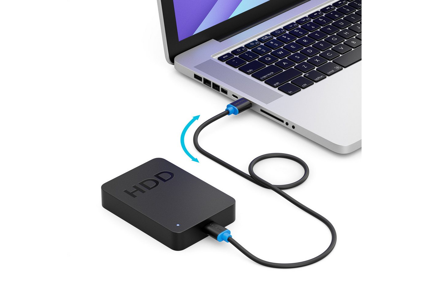 deleyCON deleyCON 0,30m Micro USB 3.0 Datenkabel USB A-Stecker zu Micro USB-Kabel Bild 4