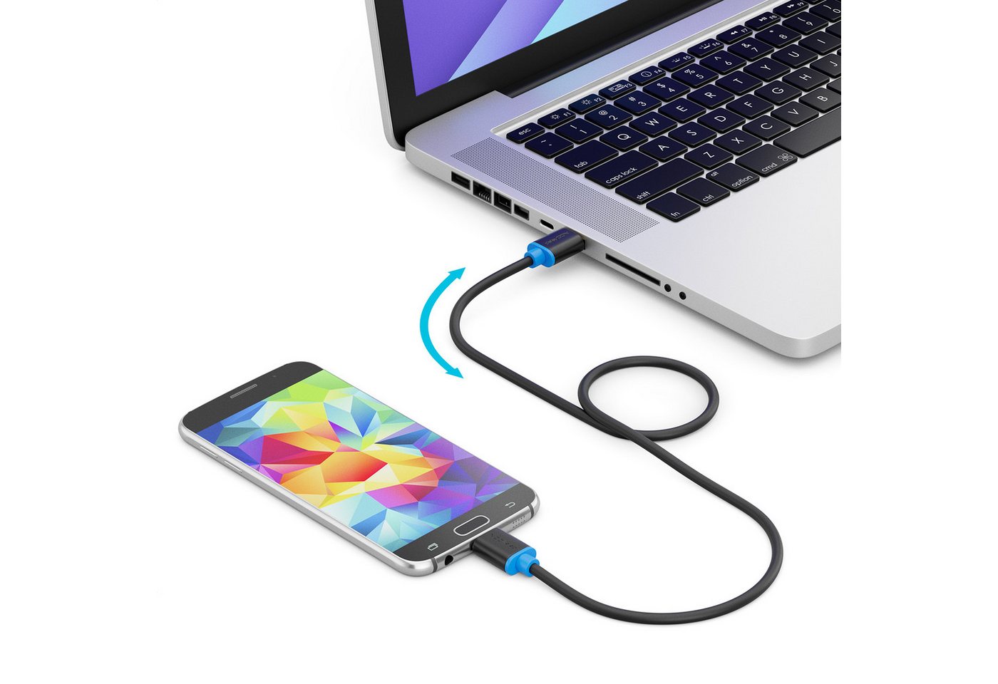 deleyCON deleyCON 0,30m Micro USB 3.0 Datenkabel USB A-Stecker zu Micro USB-Kabel Bild 5