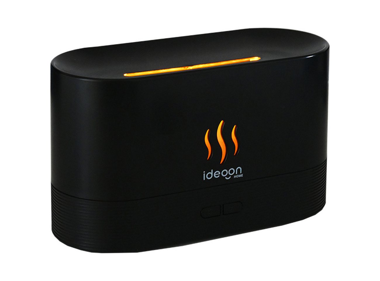 shop'n smile ideoon Diffuser Aroma Diffuser mit Flammeneffekt Ultraschall 10h Duftbefeuchter USB-C, 2 Helligkeitsstufen, Auto-Stop bei Leerstand, Tankkapazität 180 ml