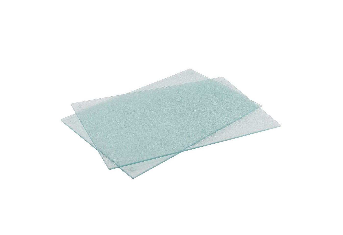 Ebaxx Herd-Abdeckplatte 2er Set Sicherheitsglas Milchglas Optik Klar, (2-er Set), rutschfesten Gummifüßen