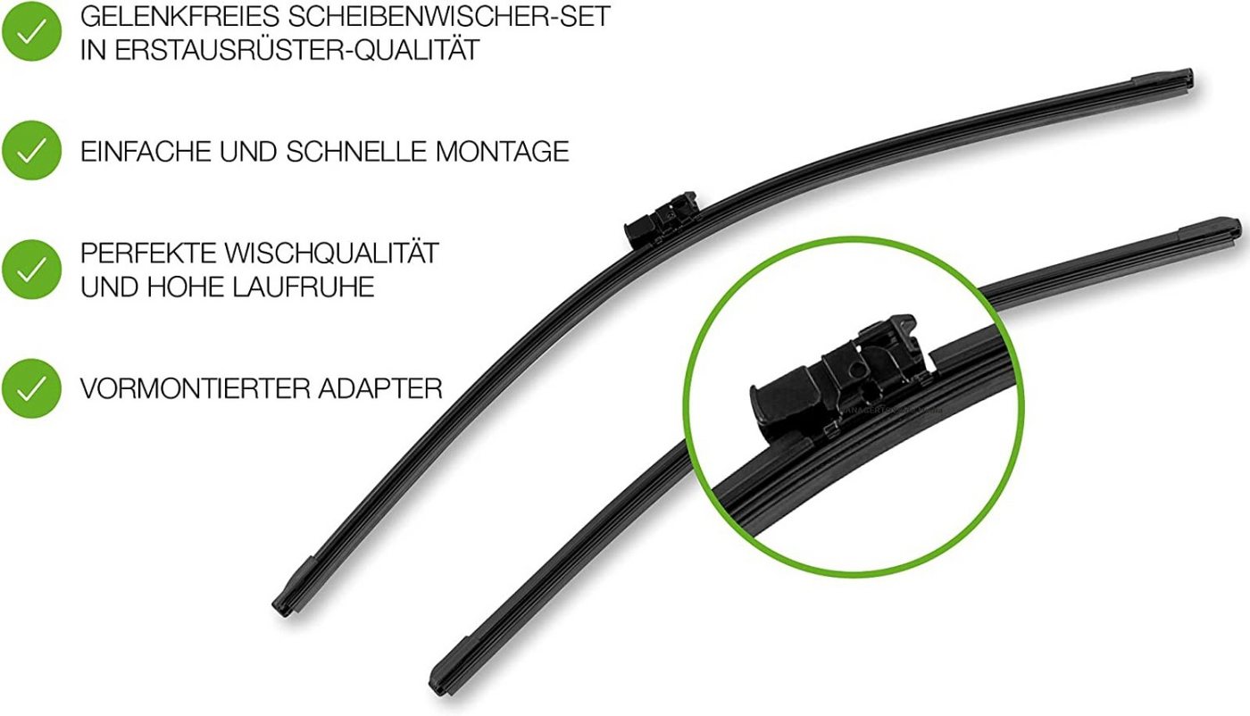 Michelin Scheibenwischblätter ECO102 Scheibenwischer Set A4 A5 S4 S5 Q5 Macan 600 / 500 mm Bild 4