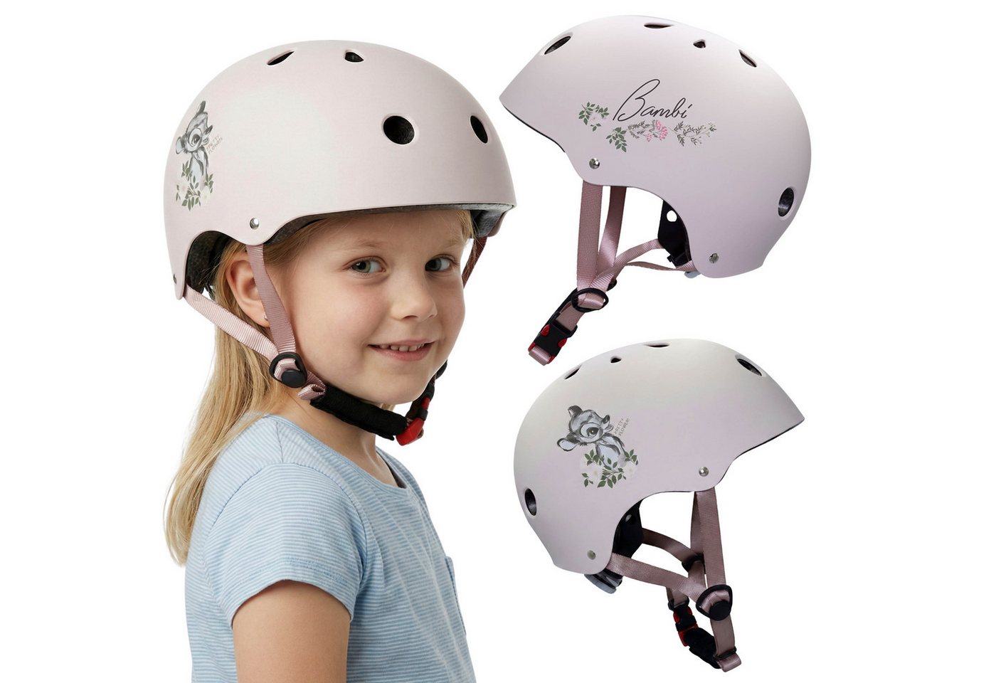 Disney Bambi Kinderfahrradhelm DISNEY Bambi Kinder Fahrradhelm, leicht & verstellbar, 52–56 cm, beige Bild 3