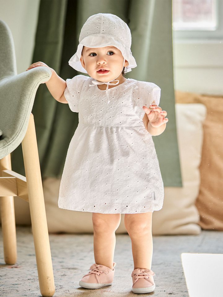 MAXIMO Fischerhut GOTS BABY GIRL-Flapper, festiv Bindeband, Futter (1-St) Festiv
