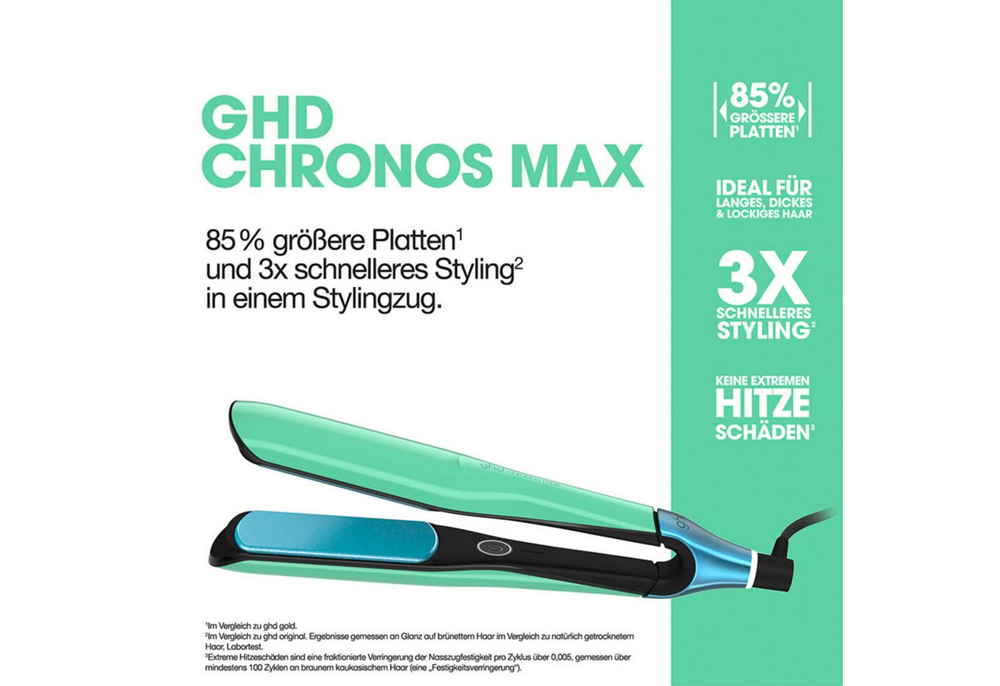 GHD Glätteisen Chronos Max Glätteisen – Wide Plate Styler in Jelly Mint Keramik Bild 4