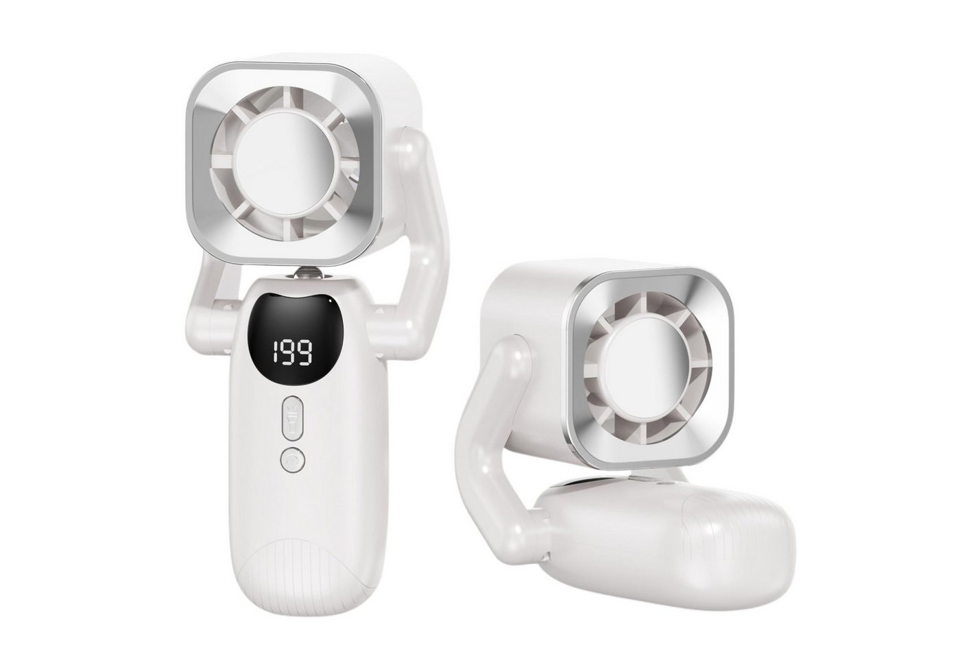 nsihing Handventilator Tragbarer Hand-Turbolüfter mit Kühlfunktion, USB-C Klappventilator 4000mAh 5 Stufen LED Bild 5