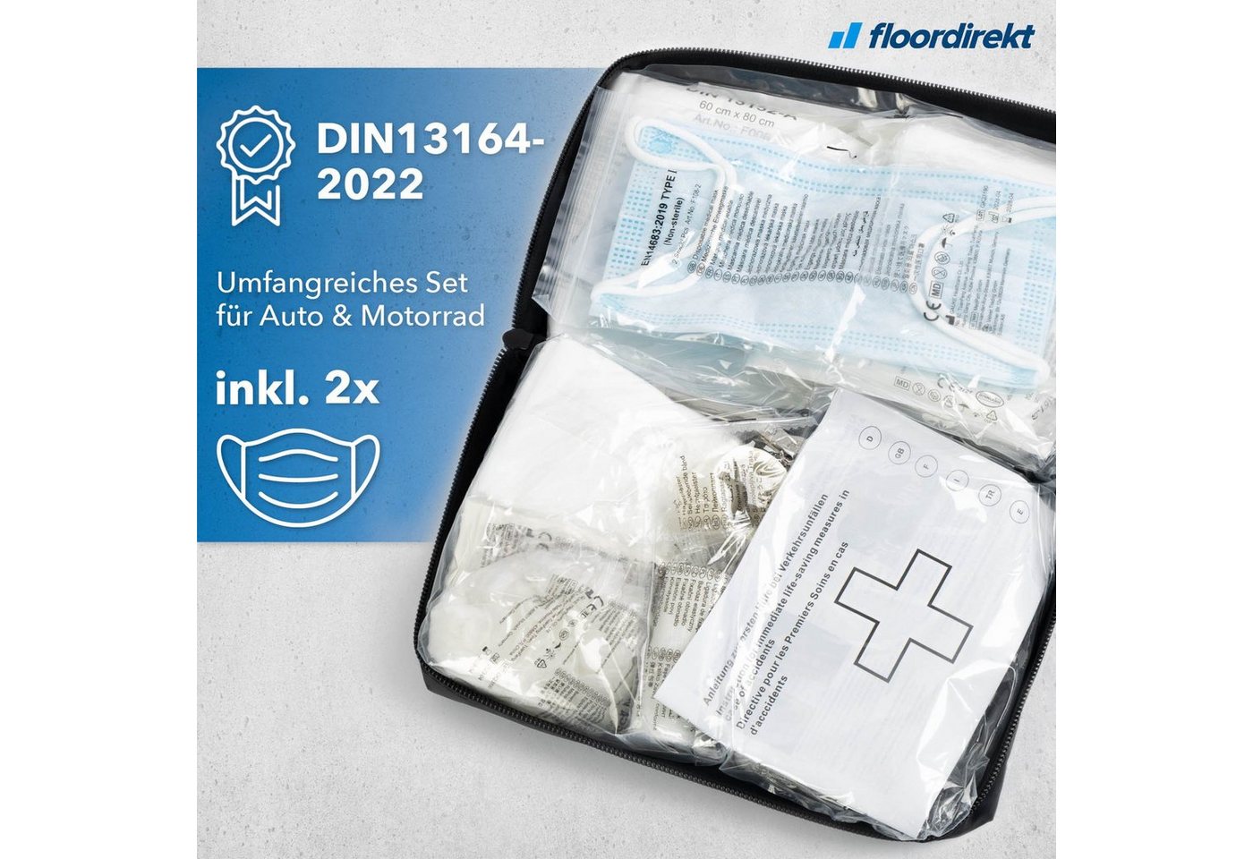 Karat KFZ-Verbandtasche DIN 13164, Europaweit gültig