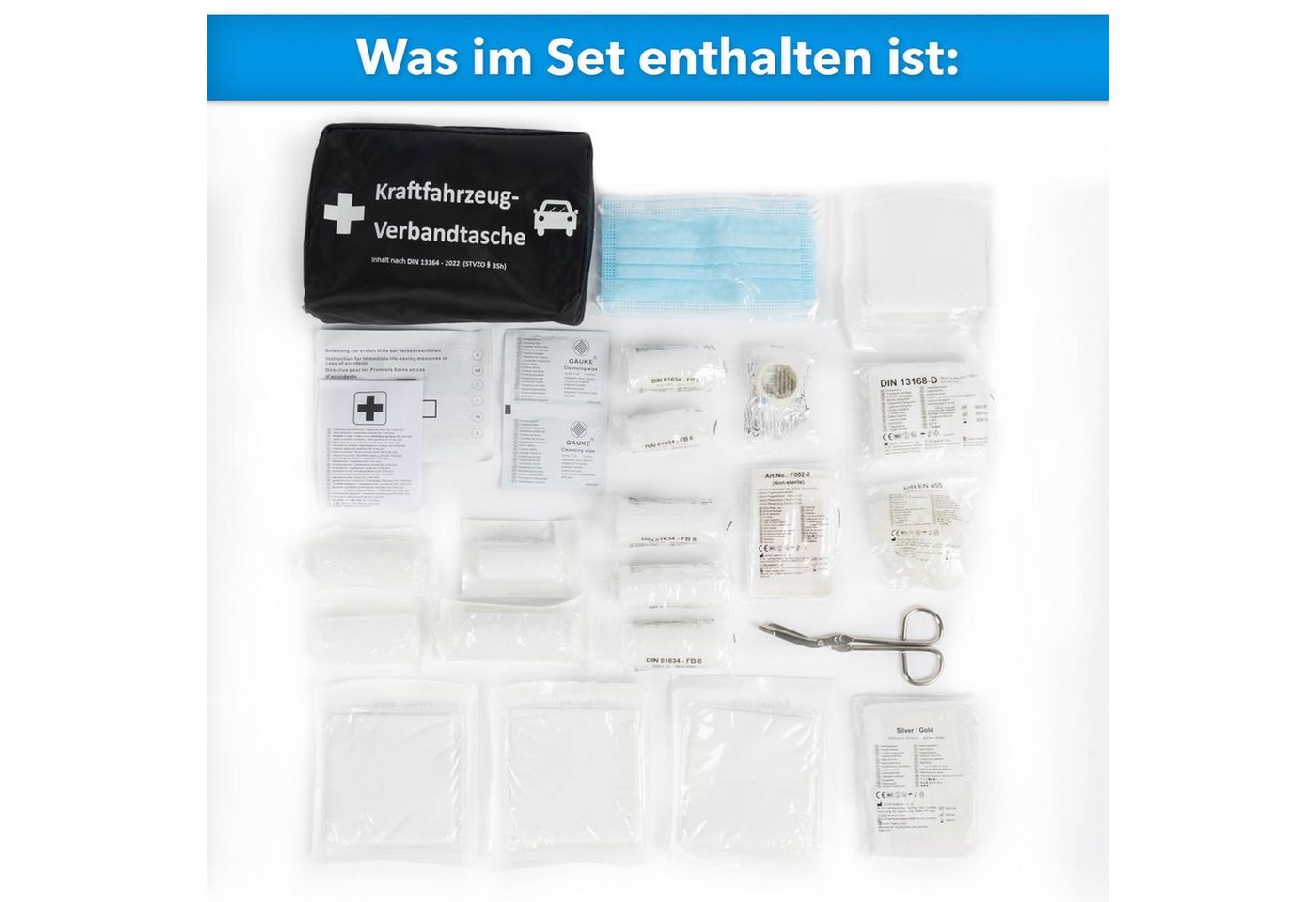 Karat KFZ-Verbandtasche DIN 13164, Europaweit gültig Bild 2
