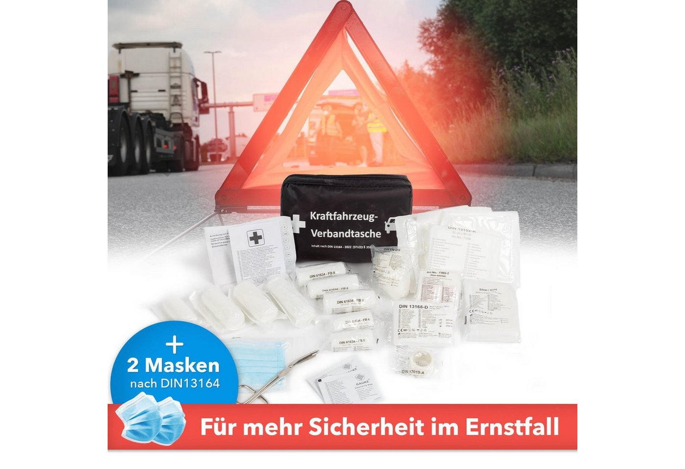 Karat KFZ-Verbandtasche DIN 13164, Europaweit gültig Bild 4