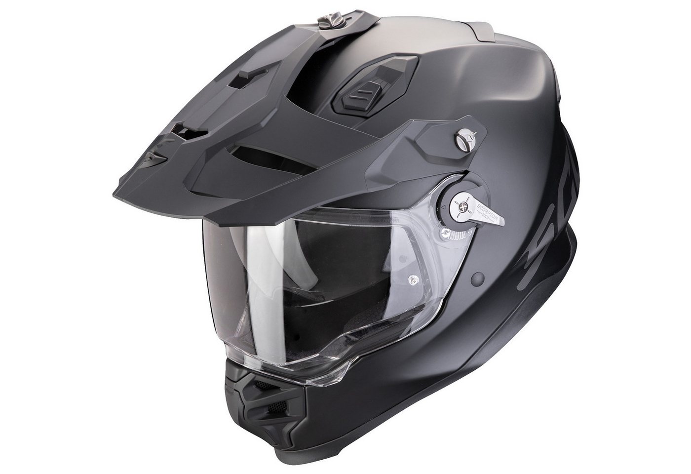 Scorpion Exo Motorradhelm Scorpion Exo-ADF-9000 AIR Solid Adventure-Helm Matt-Schwarz (1er Set), motorradhelm Bild 2