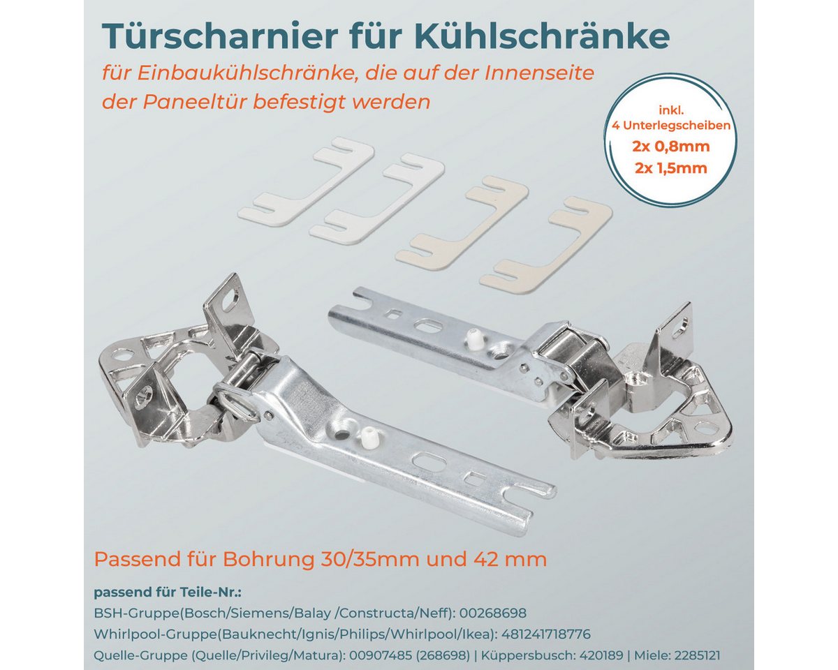 Kenekos Montagezubehör Kühlschrank Türscharnier (2 St), 00268698, 481241718776, 2285121